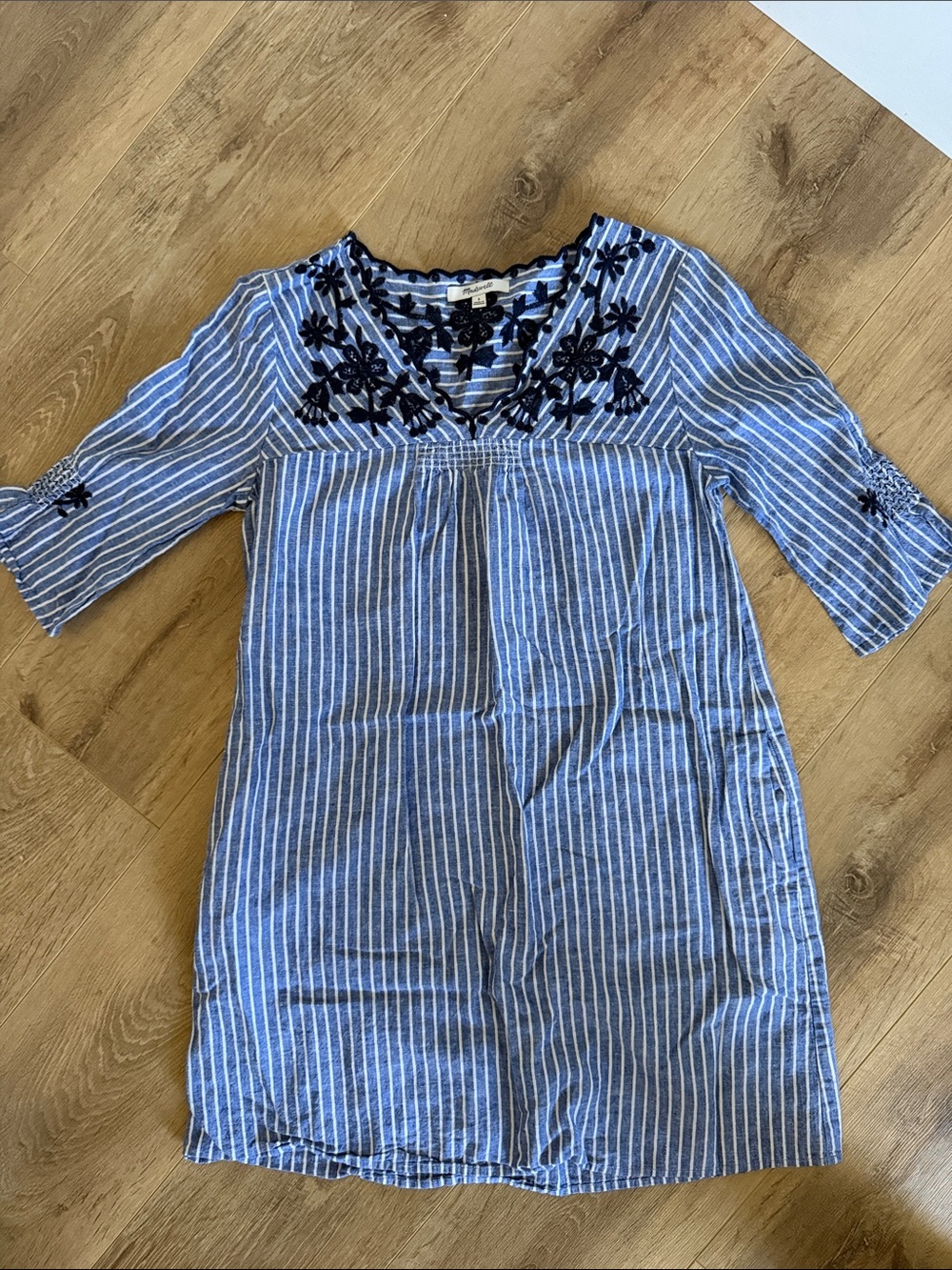 Madewell Blue & White Striped Dress